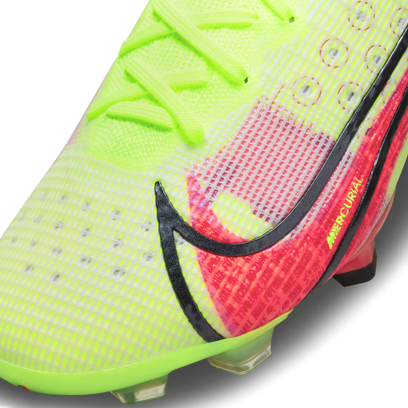 Nike Mercurial Superfly 8 Elite FG firm Ground Football Boots Volt/Bright Crimson