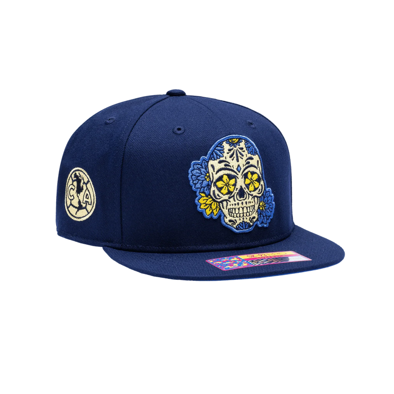 Fan Ink Club America ¿Me Da Mi Calaverita? a Snapback Hat Navy