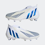 adidas Predator Edge+ FG Firm Ground Boots White/Blue