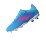 adidas Kid's X Speedflow 3 FG J Firm Ground Boots Sky Rush/Pink