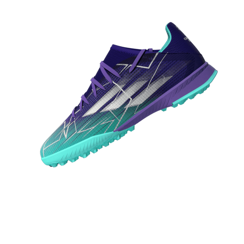 adidas Kid's X Speed Flow 3 TF J Turf Boots Purple/Silver