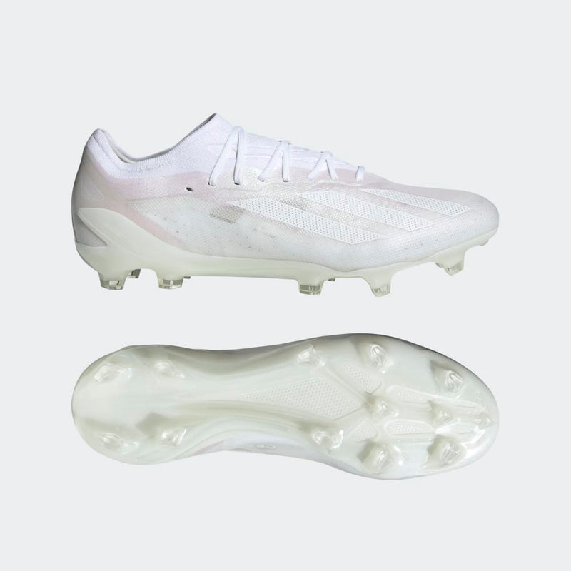 adidas X Crazyfast.1 FG Firm Ground Soccer Cleats White/White