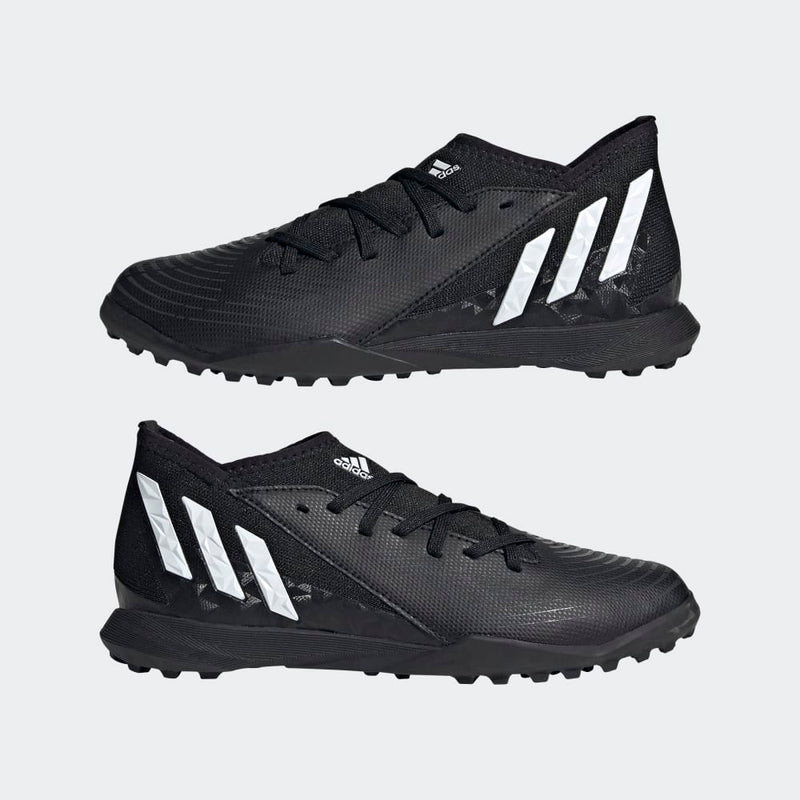 adidas Kid's Predator EDGE.3 TF J Turf Soccer Shoes Black/White