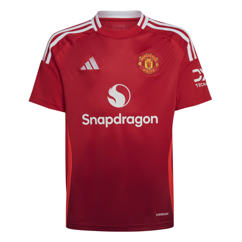 adidas Youth Manchester United Home Jersey 24/25 Red