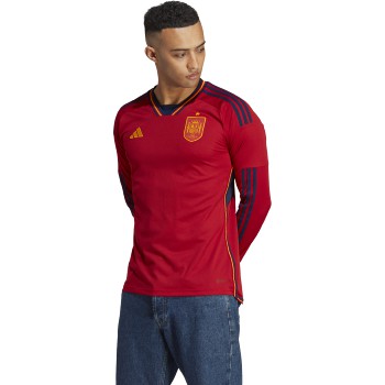 adidas Men's Spain Home Long Sleeve Jersey 22/23 Red